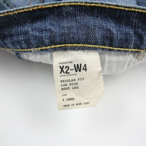 X2 Denim Laboratory Womens Boot Leg Jeans Light Wash Low Rise Size 6 Long - Picture 8 of 10